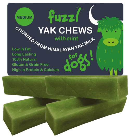 Himalayan Yak Cheese Dog Chews with Mint - 4 Pack